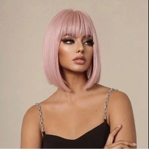 Light Pink Bob Wig